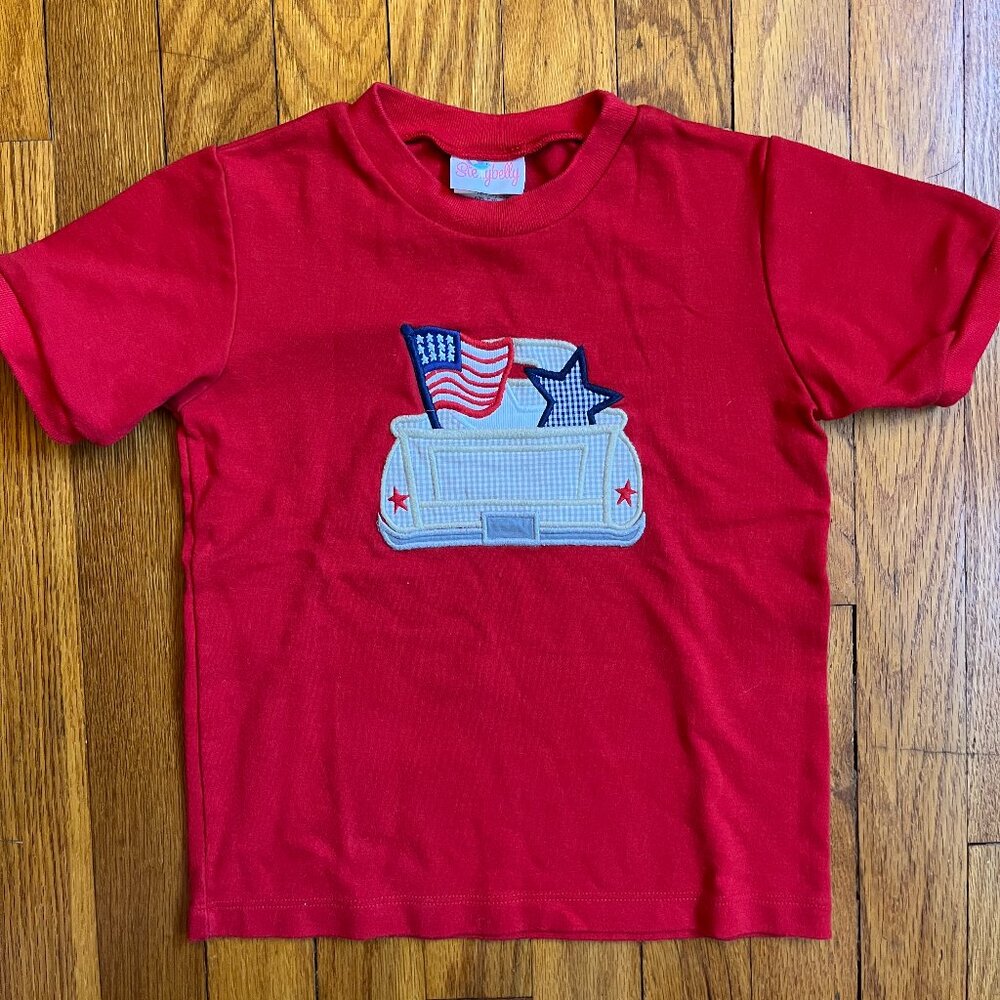 Stellybelly 4th of July Appliqué Tee, 3T